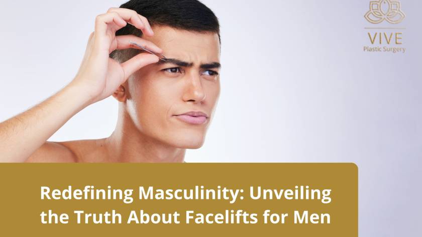 Young man checking facial lines, exploring facelift options for men at Vive Plastic Surgery in Tijuana