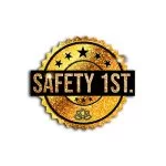 Safety First gold certification badge